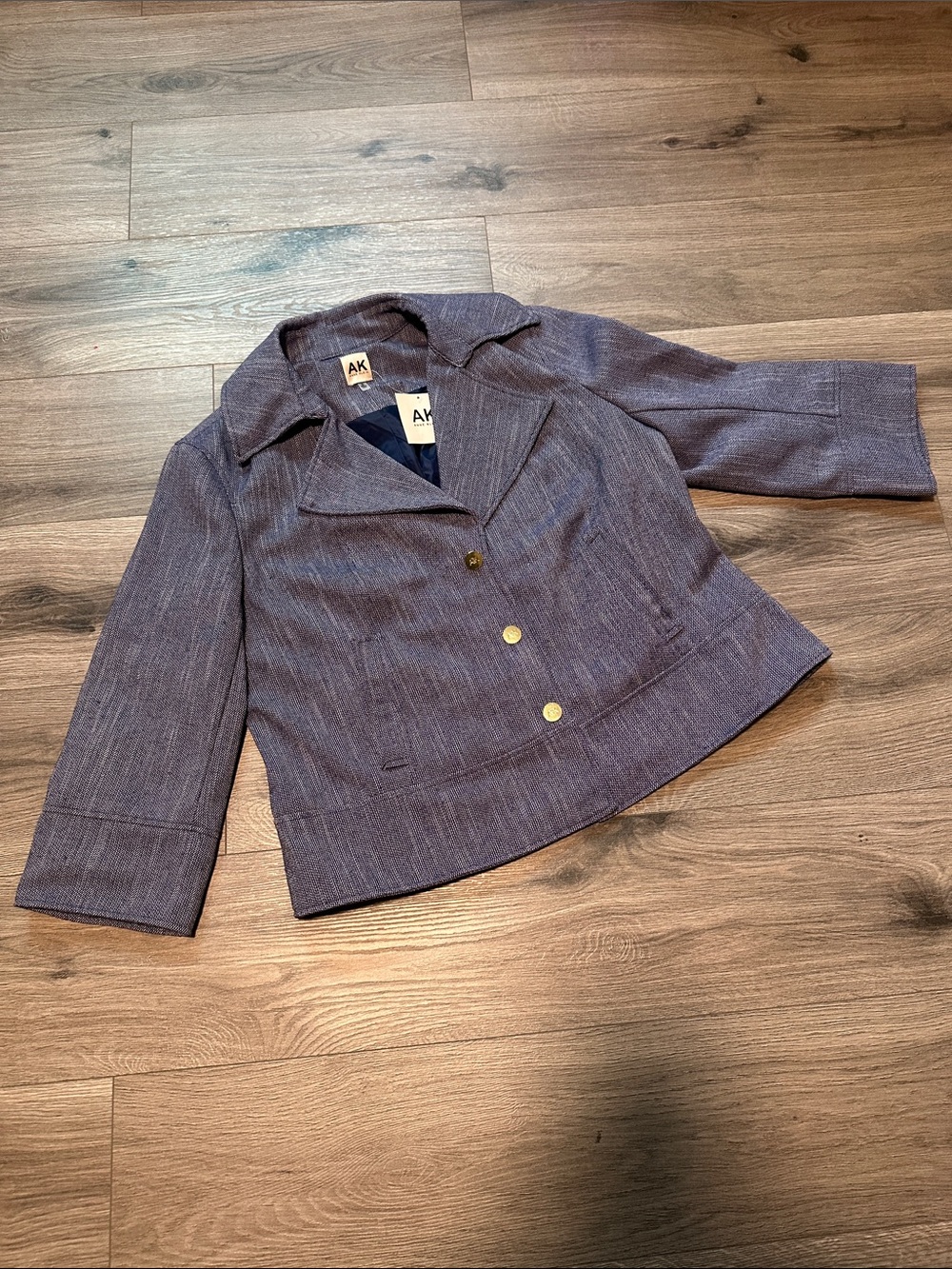 Anne Klein Cropped Blazer with Gold Buttons